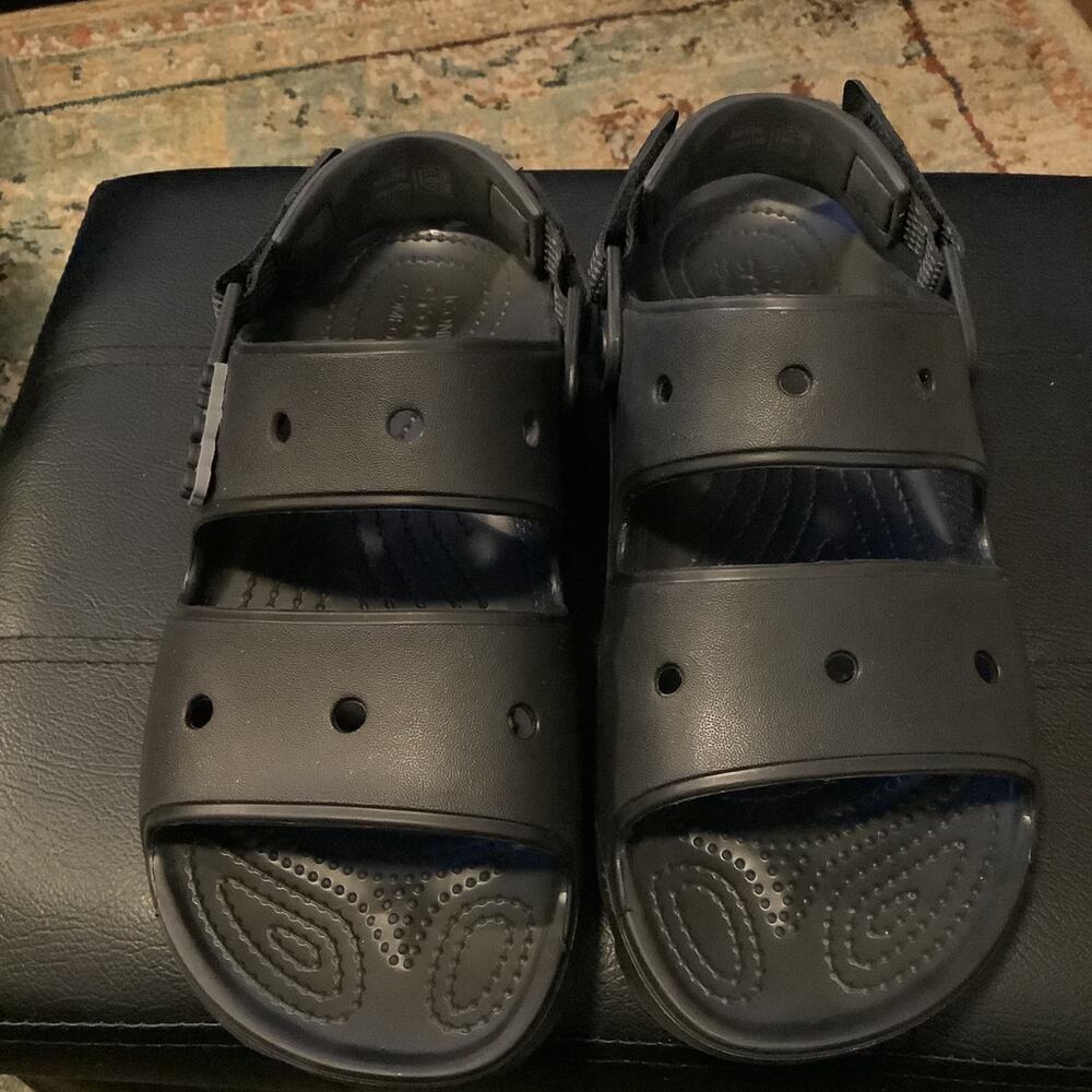 Crocs Classic All Terrain Open Toe Sandals Mens 8 Womens 10 Black